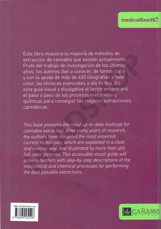 Contraportada del libro de extracciones cannabicas