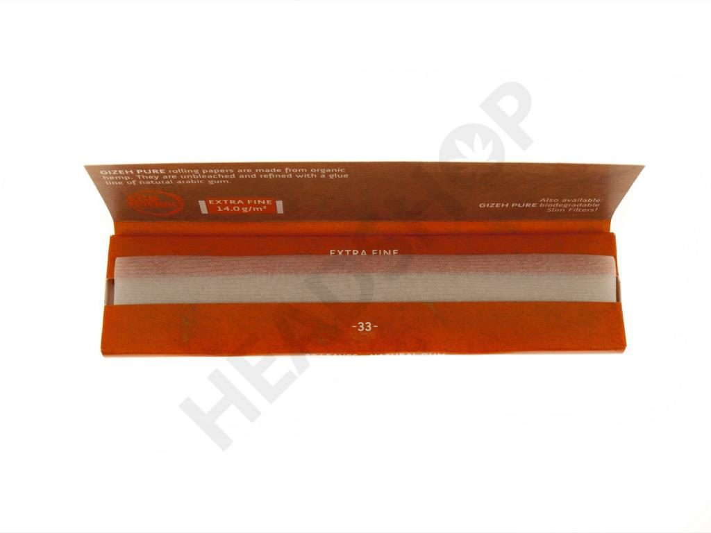 Gizeh Pure King Size Slim, papel 100% orgánico en tamaño King Size Gizeh Pure King Size Slim, papel 100% orgánico en tamaño King Size